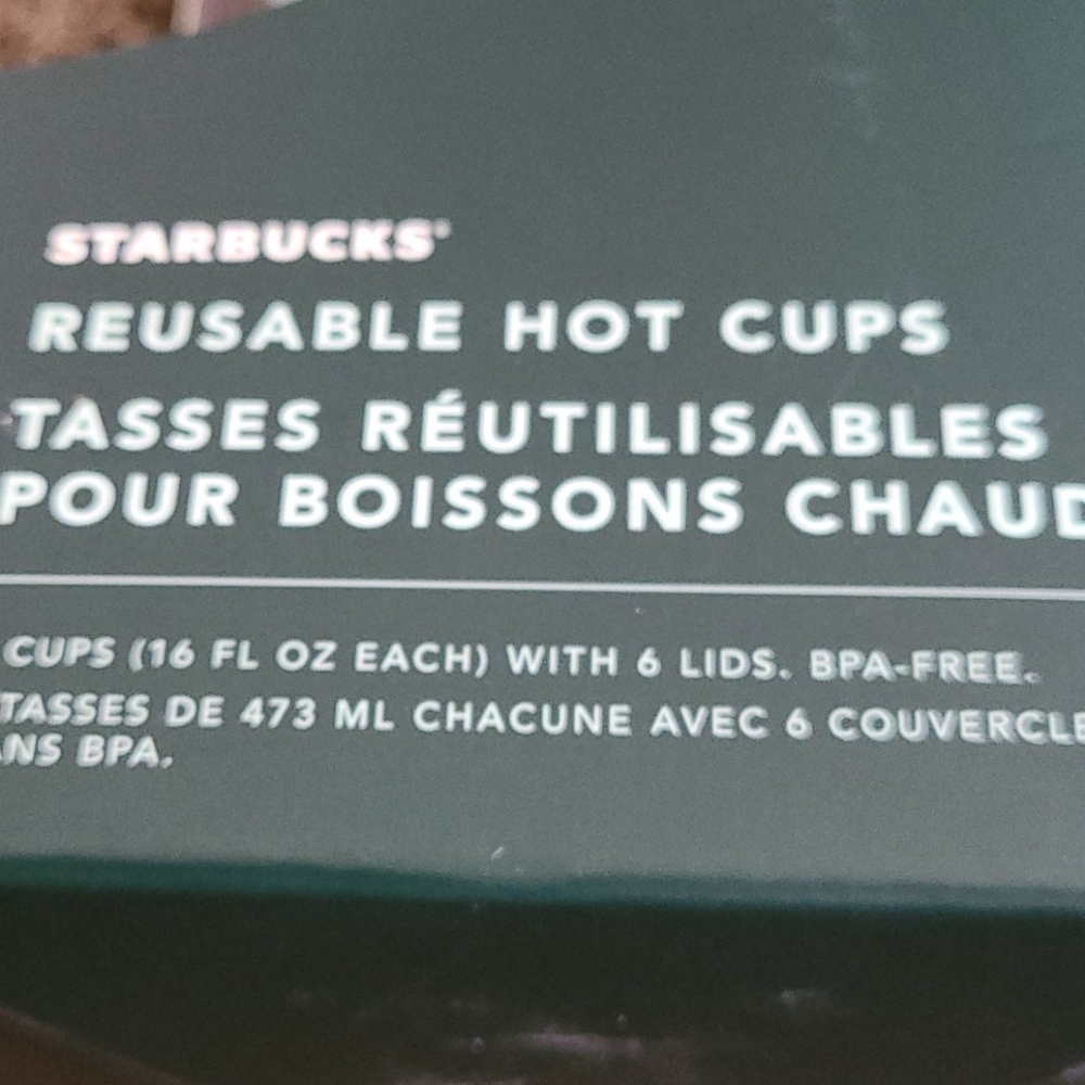 New!  Starbucks Reusable hot cups w/ lids - Picture 5 of 5
